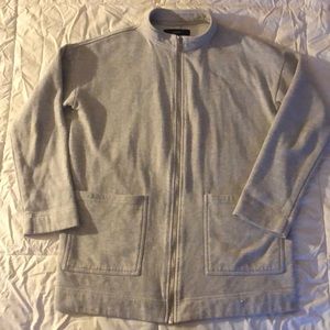 Grey long line zip - Forever 21